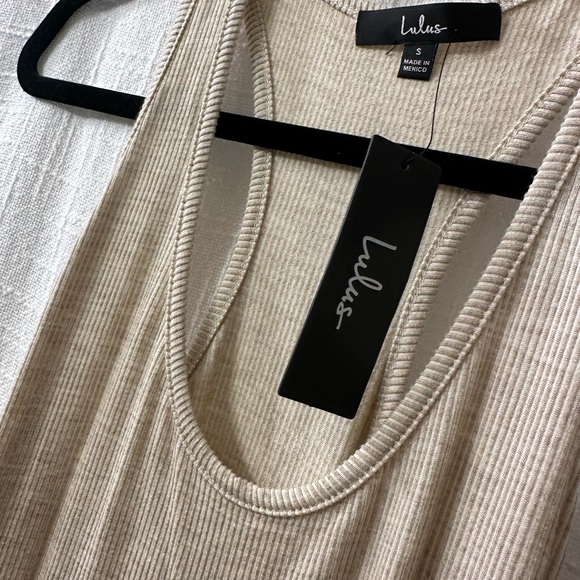 Lulu's Cream Ribbed Tank Top - Picture 3 of 4